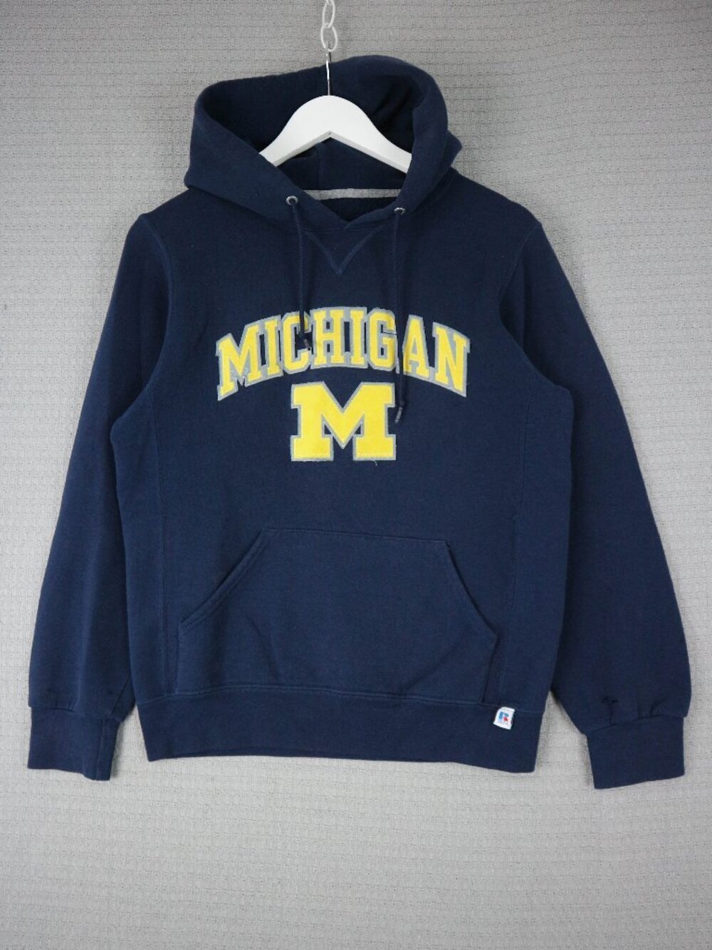 Russell Athletic Mens Michigan Spellout University Navy Small